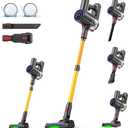 S8 Cordless Vacuum Cleaner, 500W/40KPA/40Mins Lightweight Stick Vacuum for Home, LED Display and Green Headlights, 6-Stages Filtration, Self-Standing Vacuum for Hard Floor, Carpet and Pet Hair