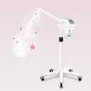 Professional Facial Steamer, Esthetician Steamer on Wheels, Stand Face Steamer for Facial Deep Cleaning and Hydration, Steamer for Facial for Personal Care or Beauty Spa or Salon, White (Large)