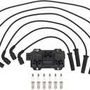 DriveFix Ignition Coil and Spark Plug Wires Set for Chevy Equinox Express Impala Malibu Silverado Uplander GMC Savana Sierra 1500 Buick Lucerne Terraza Pontiac G6 Torrent Saturn Vue 3.4 3.5 3.9 4.3