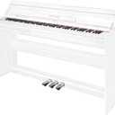 WENCAI 88 Key Electric Piano Velocity-Sensitive Keyboard, 88 Keys Home Upright Digital Pianos, Wooden Electronic Piano for Beginner Adult with 3 Pedals, Supports USB-MIDI/Wireless Connect, White