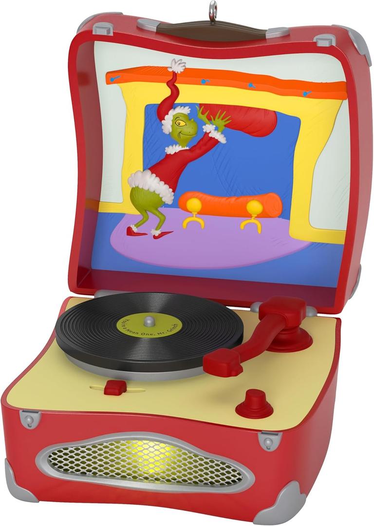 Hallmark Keepsake Christmas Ornament, Dr. Seuss's How The Grinch Stole Christmas! You're a Mean One, Mr. Grinch with Light and Sound, Gifts for Dr. Seuss Fans