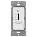ENERLITES 3 Speed In Wall Ceiling Fan Control, Slide switch, 120VAC, 2.5A, Single-Pole, No Neutral Wire Required, 17000-F3-W-F, White