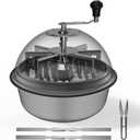 AC Infinity Bud Leaf Bowl Trimmer 16", Clear Visibility Dome with Sharp Stainless Steel Blades, for Twist Spin Cutting Leaves, Buds, Flowers, Hydroponics Plants (Grey)
