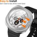 Amizee 2 Pack Screen Protector Case Compatible with Samsung Galaxy Watch Ultra (2025/2024) 47mm, with Built-in Screen Protector Hard PC Ultra Thin Anti-Scratch Protective Cover (Silver/Clear)