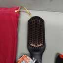 LANDOT Hair Straightener Brush Straightener Negative Ion Ceramic Heated Hot Flat Iron Brush for Smooth Frizz-Free Hair - Dual Voltage & 12 Temp Settings 250F to 450F Fit All Hair Types