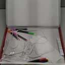 LED Note Board with 7 Colors - 13.8"x10" Acrylic Dry Erase Board with Light, 4 Modes Led Drawing Writing Board with 7 Marker Pen, Light up Message Board with Stand, Glow Rewritable Memo Board