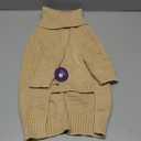 cyeollo Dog Sweater Turtleneck Knitted Sweaters with Long Sleeves Winter Clothing Dog Clothes Sweaters for Medium Large Dogs (Beige) XL