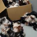 Aimuan Cow Print Duvet Cover Shaggy Fluffy Tie Dye Brown Black Velvet Bedding Set Super Soft Faux Fur Fuzzy Comforter Cover with Pillowcases (Coffee-Black, King)