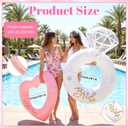6 Pcs Bachelorette Pool Floats Inflatable Party Decor, Pink, 43"