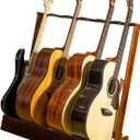 Guitar Stand Rack for Multiple Guitars, 6 holder wood Guitar Stand Folding Guitar Rack for Classical Acoustic, Electric, Bass Guitar Display