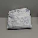 MEHOFOND 72x72in Winter Snowflake Blue-Green Shower Curtain Pattern Snow Shower Curtain Bathroom Christmas Decor Waterproof Polyester Fabric with Hooks