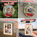5 x 2 DIY Dog Christmas Photo Frame Ornaments Gift Set, Gifts for Cat Lovers, Dog Mom, Pet First Christmas Ornaments for Tree Hanging, Car Hanging Ornament for Dogs, Cat Holiday Decoration Gifts (4'')