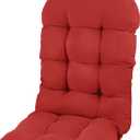 Adirondack Chair Cushion, Rocking Chair Cushion 44x19.4x4 inch, High Back Patio Cushions of Upper and Lower with Ties, Sunscreen and Fade-Resistant (Red, 1)