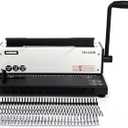 Rayson TD1202R Wire Binding Machine, 3:1 Pitch Round Hole Coil Binder Hole Punch, Compatible with Wire, Spiral, and Click Binding Spines, 32-Hole Punch, Punches 12 Sheets, Binds 120 Sheets
