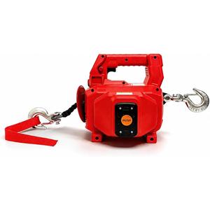 1000LB Battery-Powered Winch with 40FT Synthetic Rope, Compatible with Milwaukee 18V Batteries (4.0Ah+), Portable Wireless Remote Control Winch for Lifting & Pulling(Without Battery，Strap)