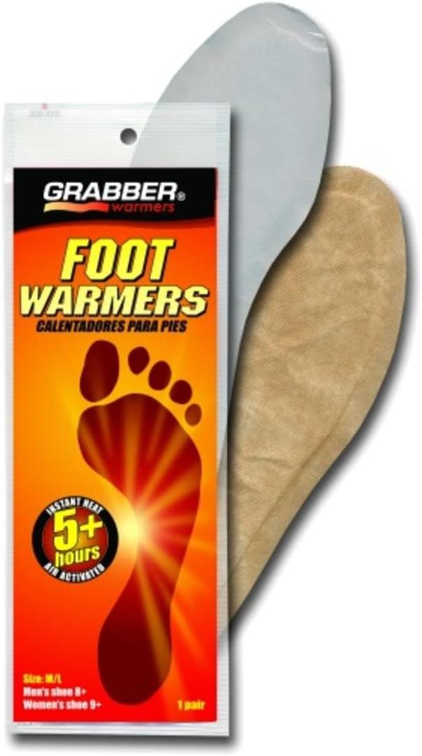 Grabber Foot Warmer Insole, Medium/Large, 2 Pack