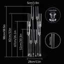 VINCIGANT 8 Arms Clear Candlesticks Holder for Wedding Decorations,Tall Arcylic Candelabra Candle Holder with Shade for Valentines Day Events Party Table Centerpiece,Fit LED Candles