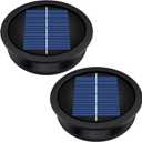 2 Pack Replacement Solar Light Parts(Top Size 3.2 inches, Bottom Size 2.9 inches),7 Lumens Warm White LED Waterproof Solar Light Replacement Top Kit for Outdoor DIY Hanging Lanterns