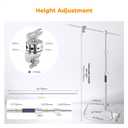 K&F CONCEPT Heavy Duty C Stand 10.8ft/330cm with Holding Arm Sandbag, 2*Grip Head Stainless Steel Photography Light Stand C-Stand Sturdy for Studio Monolight, Softbox, Reflector