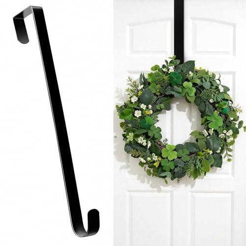 HOOSUN Wreath Hangers for Front Door,St Patricks Day Decorations,14" St Patricks Day Wreath Hook Holder,Over The Door Hooks Hanger,Metal Garland Hangers Hook for Patriotic Spring Wreath Porch Decor