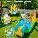 SULIFEEL 2026 Inflatable Jungle Kids Pool, Large Inflatable Toddler Happy Play Center with Water Slide & Sprinkler, 100" Blow Up Kiddie Splash Pad for Adventure Water Park, Backyard, Garden, Ages 2+