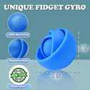 2 x Fidget Toys Adults 2 PCs, Sensory Figette Spinner Anxiety Stress Relief Toys Quiet Fidgets Gyro for Autism ADHD Kids Gifts Cool Gadget Office Desk Toy Easter Basket Stuffers for Teen Boys
