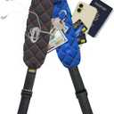 Ultra Comfortable Shoulder Strap Bag Belt with Anti-Theft Pockets and Padded, 2 Tone Reversible Use, Stylish & Secure