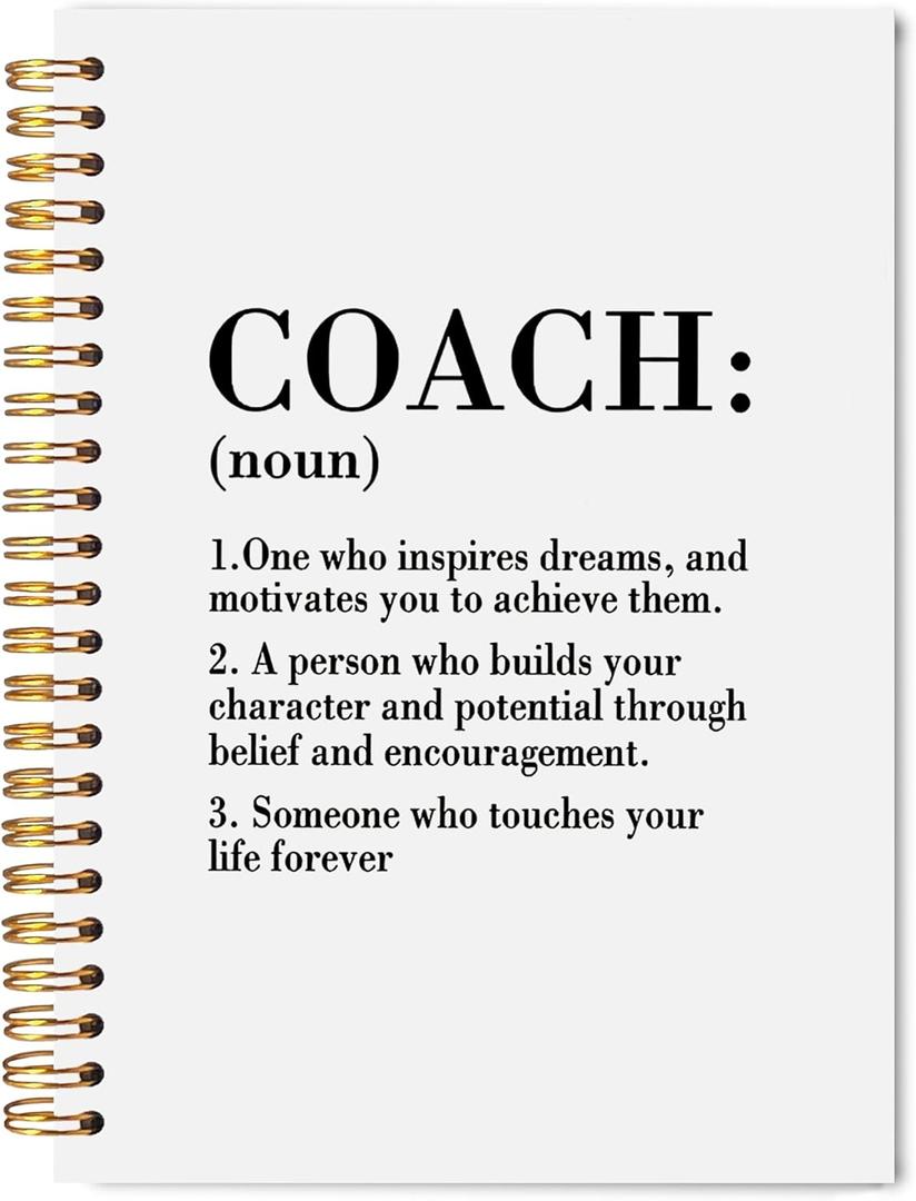 Coach Notebook Journal 5.5x8.3, Best Coaches Appreciation Gifts Journal Notebooks for Note Taking, Coach Thank You Gifts Hardcover Spiral Notebook