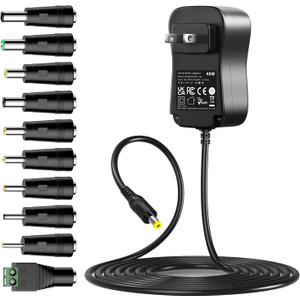 24V 2A Power Supply DC 24V Power Cord Universal AC Adapter Charger for LED Strip Lights Ride On Toys Massage Gun 24 Volt 2 Amp 1.5A 1A 0.75A 0.7A 0.65A 0.6A 0.5A 700mA 650mA 600mA 500mA