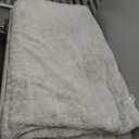 Threshold, Anti-Microbial Grey Solid Polyester Throw Blanket 90'' x 94''
