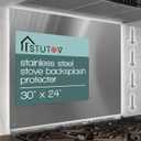 30" x 23.4"Stainless Steel Stove Backsplash Splatter Protecter Range Hood Backsplash Wall GuardFour Pre Drilled Holes, Easy Installation