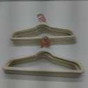 Amazon Basics Slim, Velvet, Non-Slip Suit Clothes Hangers, Ivory/Rose Gold - Pack of 30