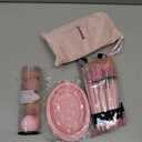 MAANGE Makeup Brush Set 49 Pcs Makeup Tool Set Premium Synthetic Foundation Powder Concealers Eye shadows Blush Makeup Brushes (Pink, 49 Piece Set)