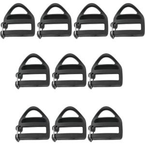 LQ Industrial 10PCS 25mm Inner Diameter Black POM Quick Release Hooks Slide Button Bulk Belt Buckle Backpack Clip Suitable for Outdoor Equipment