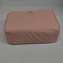 Relavel Makeup Bag with LED Mirror, 16.2 inches Large Professional Makeup Case for Makeup Artists, Travel Portable Cosmetic Organizer Storage Box, Vanity Case with 3 Colors Lighted Mirror, Pink
