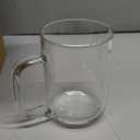 Glass Coffee Mugs, 20 oz Ice Coffee Cups Set of 4, Large Clear Tea Cups, Glass Mugs with Handles for Hot Beverages, Glass Cups for Latte, Cappuccino, and Tea