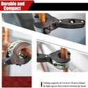 Ratcheting Tubing Cutter, 2025 New Upgrades Copper Pipe Cutter, Tubing Cutter 1/4" To 7/8", 2 in 1 Close Quarters Tube Compact Cutter, Ratcheting Pvc Cutter, Pipe Cutters Plumbing (Black)