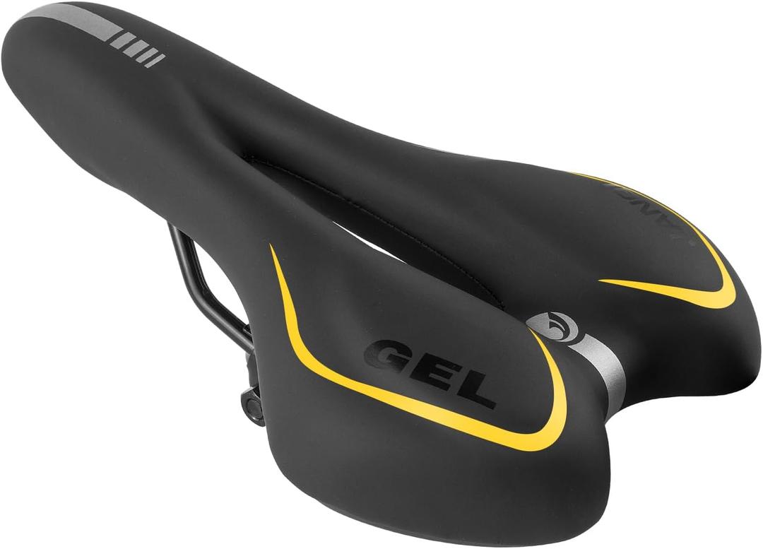 MSDADA Gel Bike Seat Bicycle Saddle, Bike Saddle for Men & Women, Waterproof Bicycle Seat Comfortable Soft Cushion for Road Bike, Cruiser, Mountain Bike, Exercise Bike, City Bikes