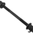 Meuey Lyot Bike Axle 180mm/7.08 Inch Bicycle Multiple Speed Rear Hub Axle 3/8'' Black 26TPI Hub Taper Lock Nut Washer Kit 1PCS