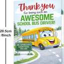 2 x Bus Driver Appreciation Gifts Card,School Bus Driver Thank You Card for Women Men,Appreciation Cards for School Bus Driver with Envelope