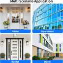 Adhesive Door Mount Compatible with Eufy Doorbell E340/Wyze Duo Cam Doorbell, No-Drill Mounting Bracket for Eufy E340, Not Blocking Doorbell Sensor, Apartment Door Bell Kits for Wyze Doorbell Camera