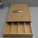 Besilord Silverware Organizer Kitchen Drawer Organizer Utensil Organizer Bamboo Silverware Holder Cutlery Organizer in Drawer Flatware Organizer Tray(5 slots, Natural