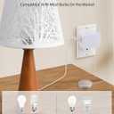 DEWENWILS 2 Pack Touch Dimmer Switch, Plug and Play Lamp Touch Control Pad, Touch Lamp Switch, Dimmable LED/CFL Lights, and Incandescent Bulbs, Dimmer Extension Cord, ETL Listed, White
