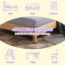 Furniture Coasters, Furniture Caster Cups - Non Slip Furniture Pads Hardwoods Floors - Non Skid Furniture Grippers,Square Silicone Furniture Feet Caps, (Black, 8Pcs 3")