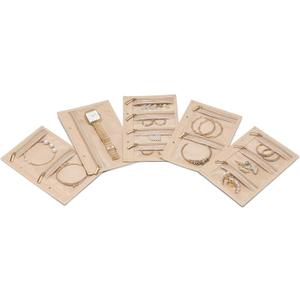 Vlando Travel Jewelry Bags, Jewelry Storage Pouch,5 Pcs Clear Velvet Zipper Pockets Bag for Travel Business Trip Jewelry Organizer for Women Girls