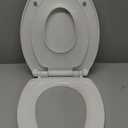Elongated Toilet Seat with Toddler Seat Built In, Slow Close for Both Child & Adult Seats, Potty Training Seat, No Wiggle and Easy to Install, Detachable Toddler Seat for Longterm Usage, White