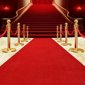 450 GSM Extra Thick Waterproof Red Carpet Runner for Events Decorations, 4X30 Ft Not Slip Red Runner Aisle Runway Rug for Wedding, Party, Banquet, Activity Entrance and Special Events Decorations