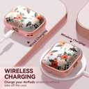 Inesore for AirPods Pro 3 Case 2025 with Lock, for Women Girly Floral Cute Case Compatible with Apple Airpods Pro 3rd Generation Cover, with Phone Stand,Keychain & Cleaner Kit -White Peony