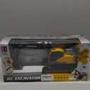 DOUBLE E Volvo RC Excavator Remote Control Excavator Toy for Boys Full Function Construction Vehicles Toys with Shovel for Outdoor Play Sandbox Digger Toys Gifts for Kids