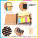 Chuangdi 20 Sets Teacher Appreciation Gifts Bulk Inspirational Spiral Notebook with Sticky Note Motivational Pen Nurse Thank You Gifts for Team Staff Coworker (Classic,Kraft)